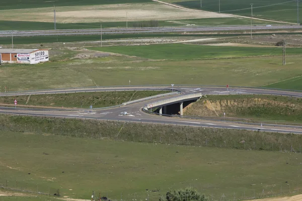 Overview crossroads in the countryside — Stock Photo, Image