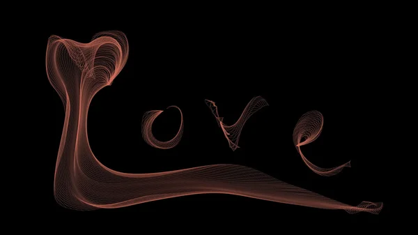 Abstrato fumaça colorida formando a palavra amor — Fotografia de Stock