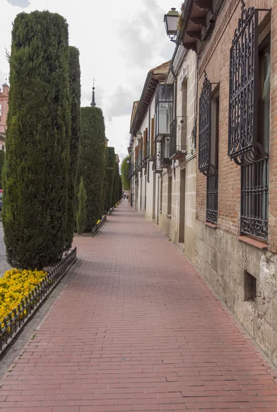 Calles y edificios antiguos de la ciudad de Alcalá de Henares, Spai — Foto de Stock