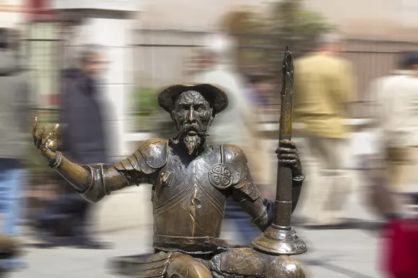 Sculptuur van don Quichot van la mancha in brons — Stockfoto