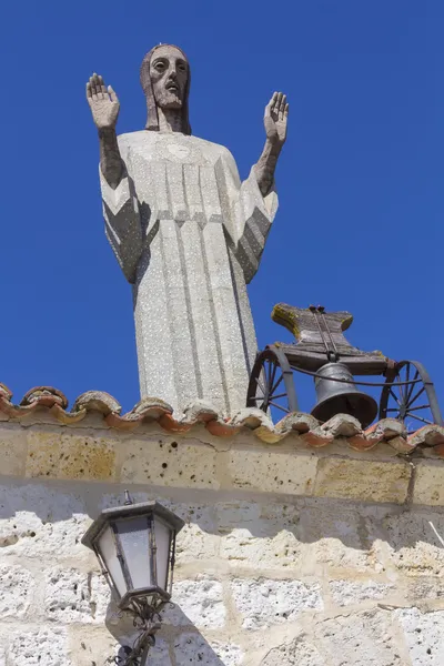 Immense sculpture en pierre du Christ d'Otero à Palencia, Espagne — Photo