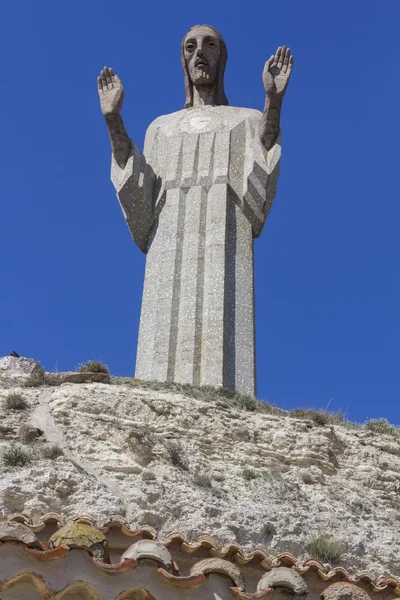 Величезний камінь скульптура Христа Отеро напрямку palencia, Іспанія — стокове фото