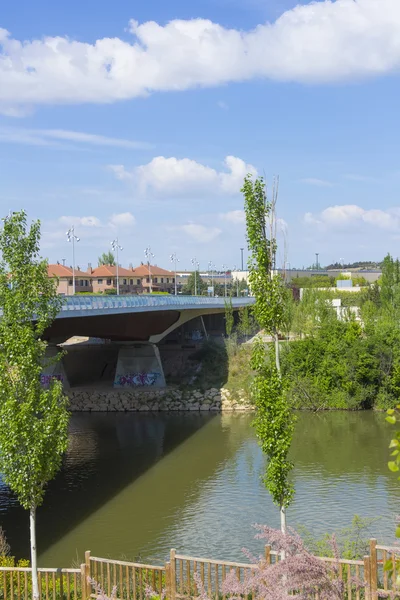 Moderne Brücke von Santa Teresa, am Rio Pisuerga in Valladolid — Stockfoto