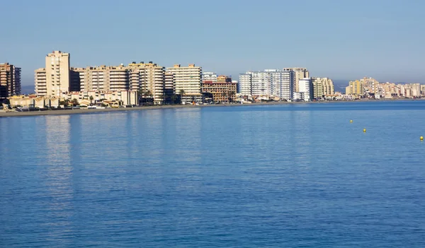 Byggnader av havet och stranden i La Manga, Murcia, Spanien — Stockfoto