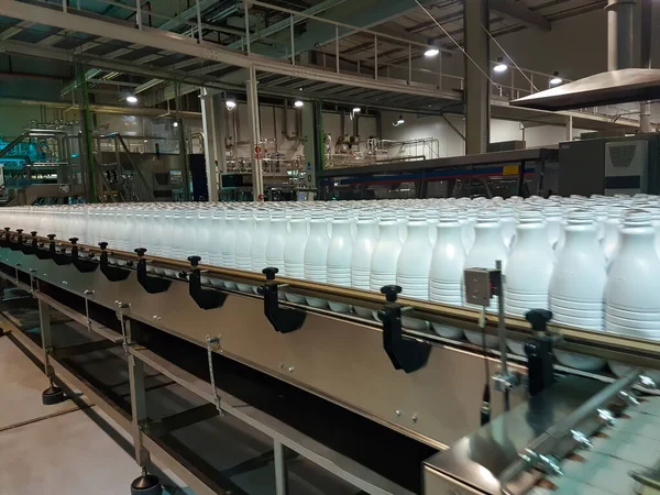 Madrid Espagne 2019 Tuyaux Conduits Aluminium Une Usine Alimentaire — Photo