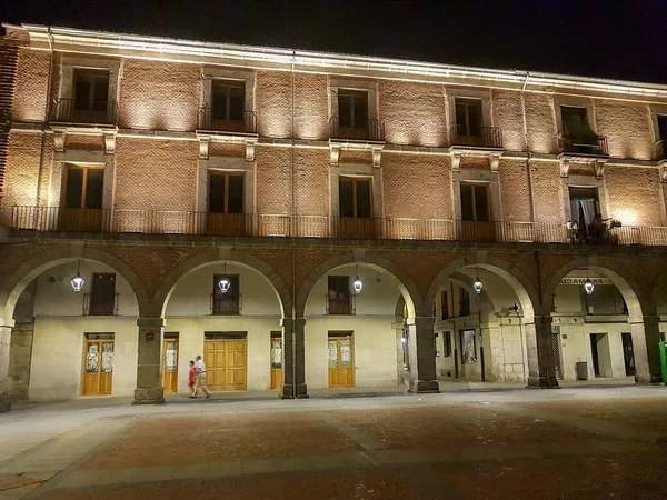 Avila Spanyolország 2018 Éjszakai Kép Városháza Tér Avila — Stock Fotó