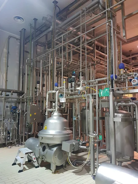 Madrid Spain 2019 Small Aluminum Storage Tanks Modern Factory — стоковое фото