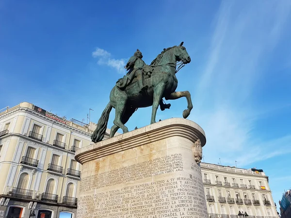 Alicante Espanha 2019 Escultura Bronze Cavaleiro Cavalo — Fotografia de Stock