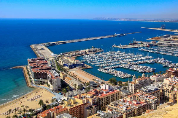 Alicante Spagna 2018 Vista Aerea Del Porto Alicante — Foto Stock