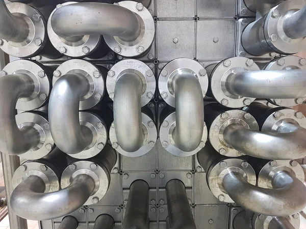 Bottom Aluminum Pipes Factory — Stock Photo, Image