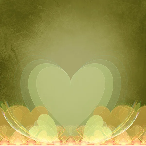 Grünes Herz — Stockfoto