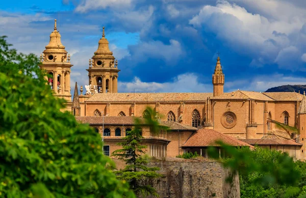 İspanya, Pamplona 'da Santa Maria la Real' in 15. yüzyıl Gotik katedrali — Stok fotoğraf