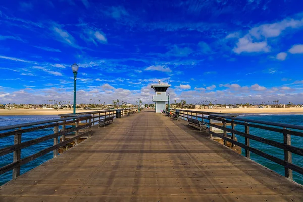 Pacific Ocean Waves Beach Famous Tourist Destination Viewed Seal Beach — 图库照片