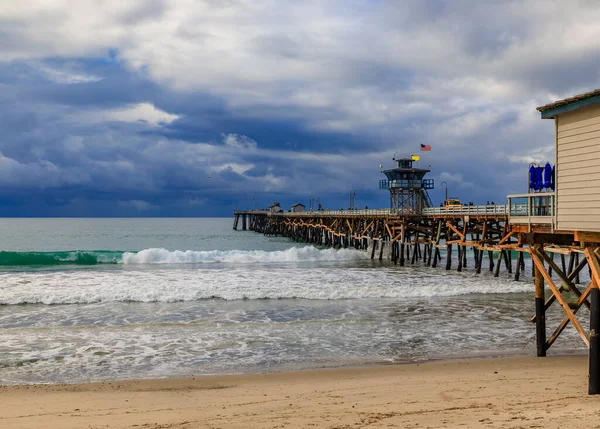 Pasifik Okyanusu Dalgaları Sahilde San Clemente California Abd Ünlü Bir — Stok fotoğraf