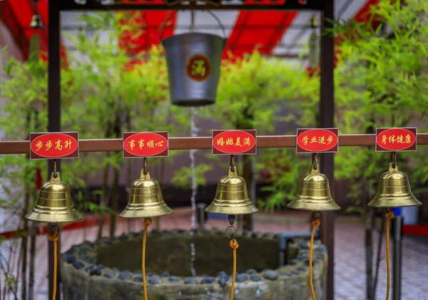 Singapura Setembro 2019 Bem Sinos Templo Budista Thian Hock Keng — Fotografia de Stock