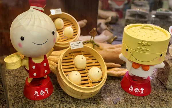 Singapura Setembro 2019 Pães Bao Chineses Cozidos Vapor Tradicionais Exibição — Fotografia de Stock