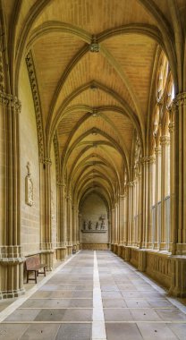 Santa Maria la Real Katedrali, 15. yüzyıl Gotik Kilisesi Pamplona, İspanya