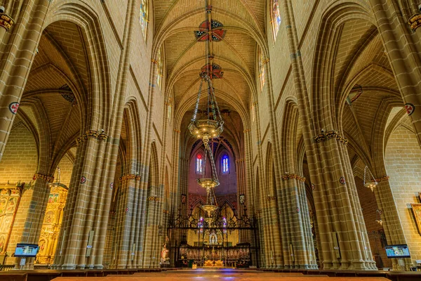 Catedral de Santa Maria la Real, XV-wieczny gotycki kościół w Pampelunie, Hiszpania — Zdjęcie stockowe