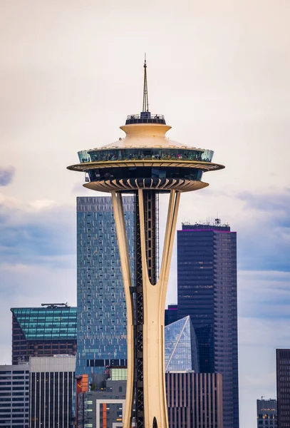 Panorama Der Skyline Von Seattle Mit Der Seattle Space Needle — Stockfoto