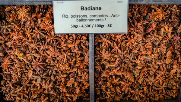 Star Anise Sign Suggesting Use Rice Fish Compote Bloating Local — Stok fotoğraf