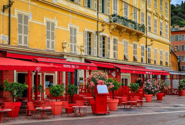 Nice France May 2022 Street Cafe Local Outdoor Farmers Market — Stock Photo, Image