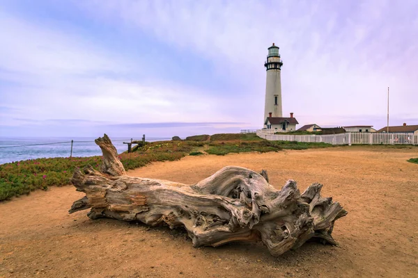 Cloudy Sunset Pigeon Point Lighthouse Northern California Pacific Ocean Coastline — ストック写真