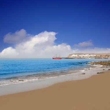 Beach Meloneras in Gran Canaria San Bartolome clipart