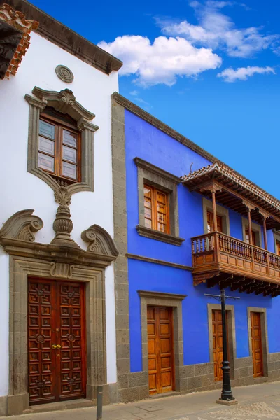 Gran Canaria Teror fachadas de colores —  Fotos de Stock