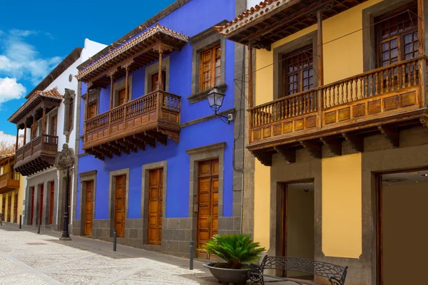 Gran Canaria Teror fachadas coloridas — Fotografia de Stock