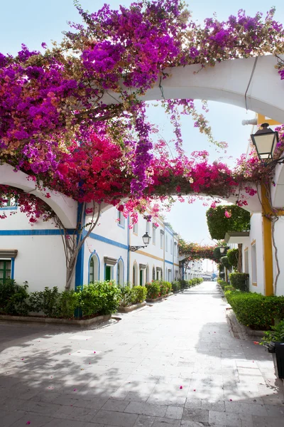 Gran canaria puerto de mogan bílé domy — Stock fotografie