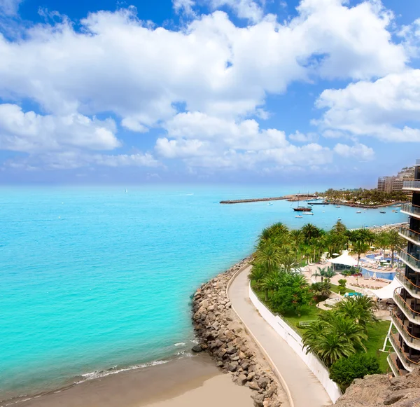 Anfi del mar anfidelmar plaża na wyspie gran canaria — Zdjęcie stockowe