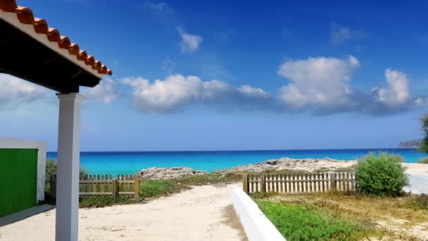 Formentera islas baleáricas mar mediterráneo tropical turquesa — Vídeos de Stock