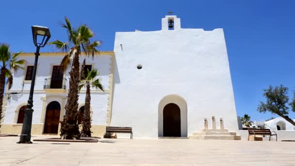 Formentera San Francisco Javier église blanche — Video