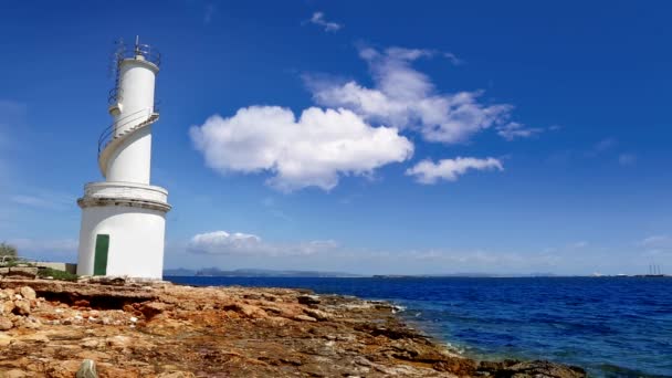 La savina fyr i formentera sabina — Stockvideo