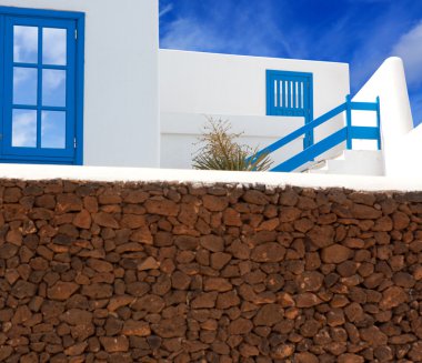 Lanzarote playa blanca tipik beyaz ev