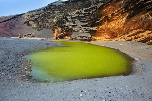 Lanzarote El Golfo Lago de los Clicos — Stock Photo, Image