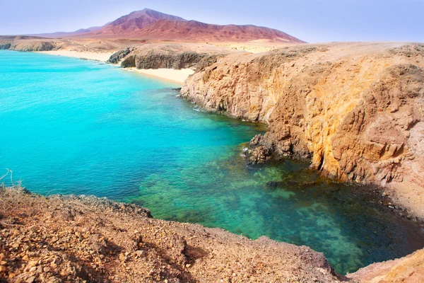 Lanzarote playa del pozo pláž costa papagayo — Stock fotografie