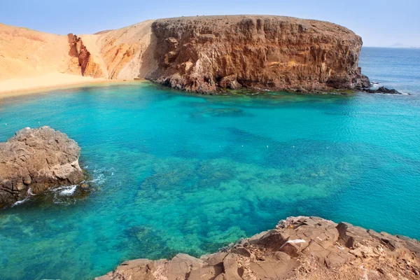 Στην παραλία playa el Lanzarote papagayo σε καναρίνια — Φωτογραφία Αρχείου