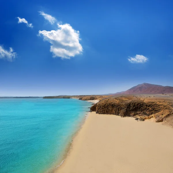 Lanzarote playa del pozo pláž costa papagayo — Stock fotografie