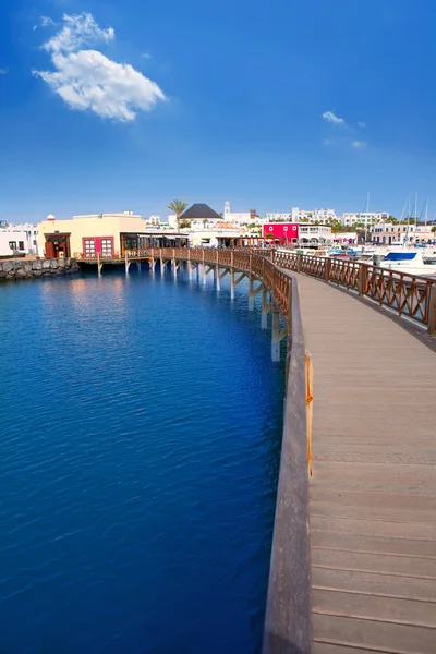 Playa de Lanzarote marina rubicon blanca — Foto de Stock