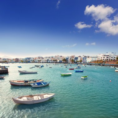 Arrecife in Lanzarote Charco de San Gines boats clipart