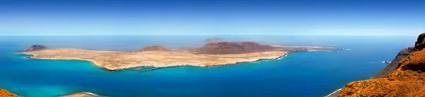 Lanzarote Mirador del rio La graciosa остров панорамный — стоковое фото