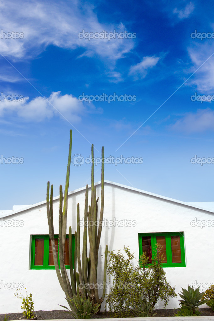 Lanzarote Teguise white and cactus village