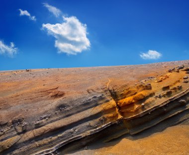 Teide National Park volcanic rocks blue sky clipart