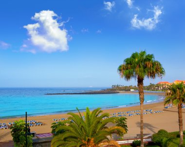 Las vistas beach Arona in costa Adeje Tenerife clipart