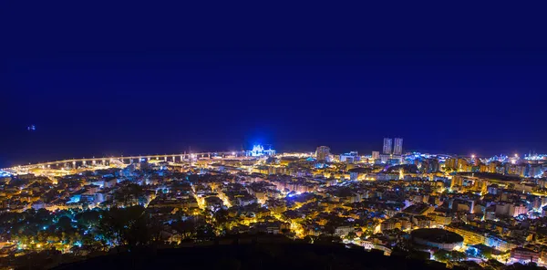 Aerial night Santa Cruz de Tenerife Canary Islands — Stock Photo, Image