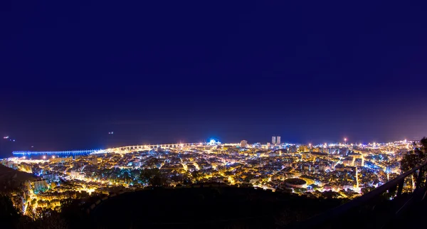 空中夜圣诞老人圣克鲁斯-德特内里费岛加那利群岛 — 图库照片