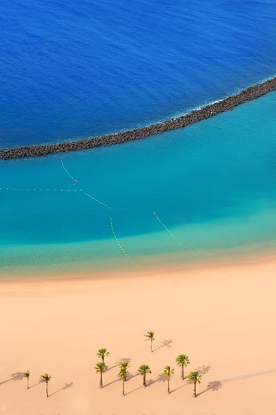 Beach Las Teresitas in Santa cruz de Tenerife north — Stock Photo, Image