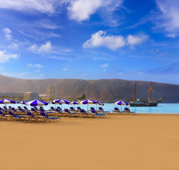 Los Cristianos beach in Arona Tenerife south — Stock Photo, Image