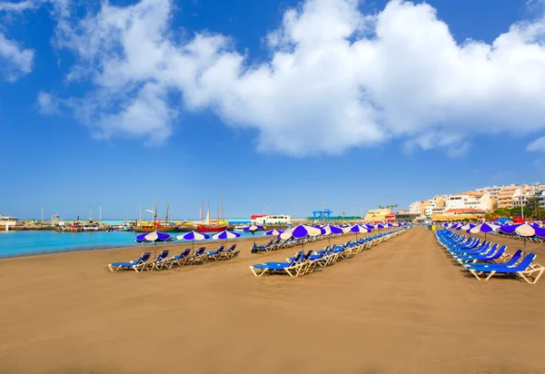 Los Cristianos beach in Arona Tenerife south — Stock Photo, Image